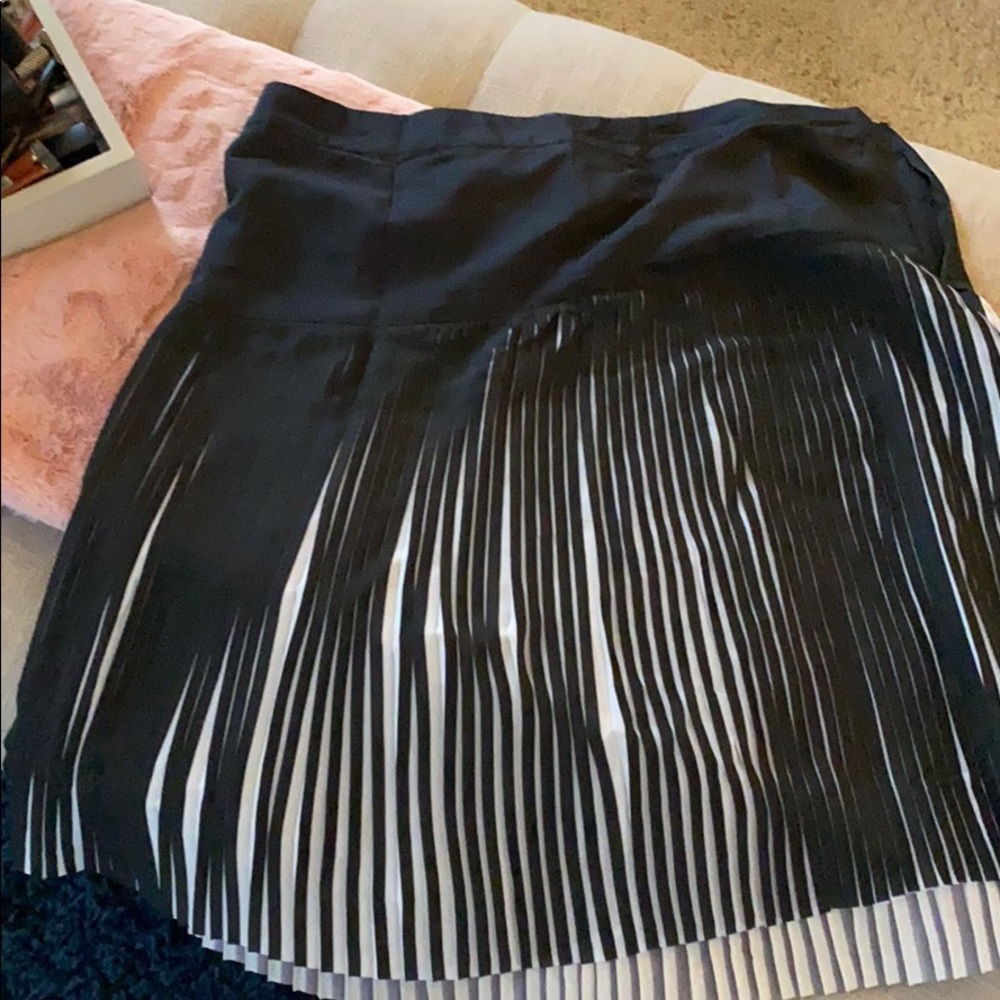 Black and white pleated skirt